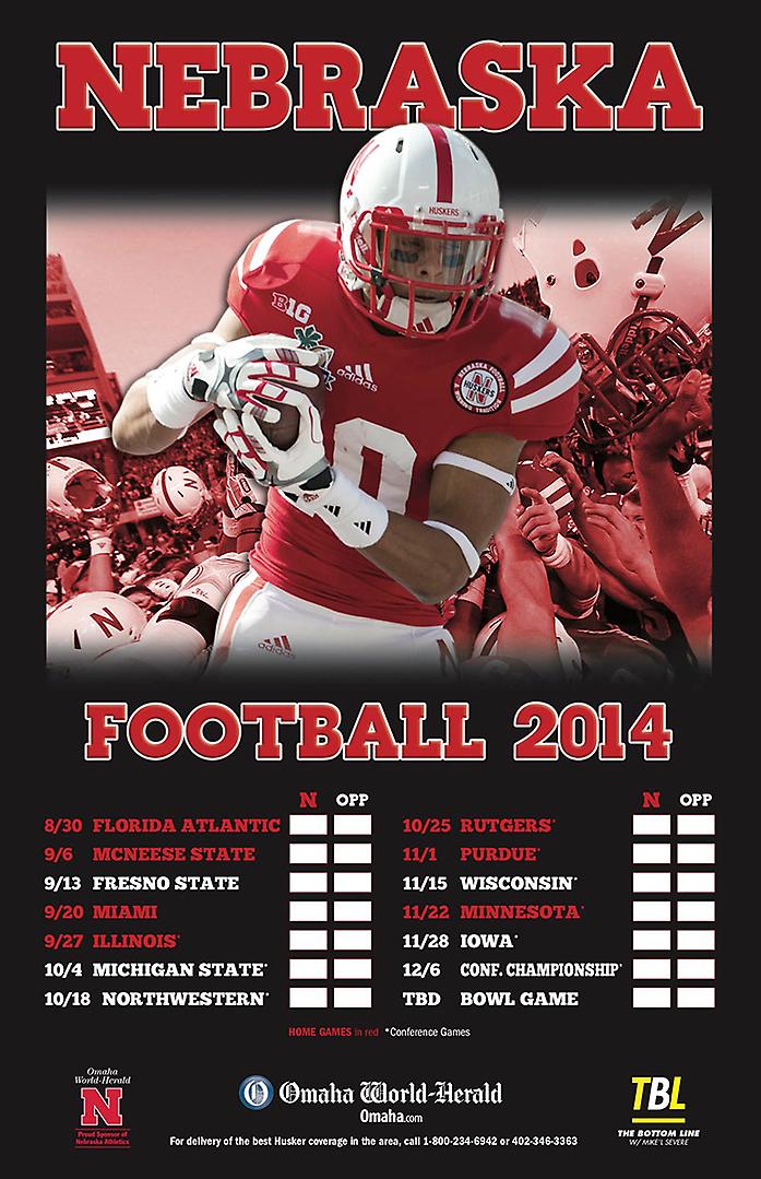 Husker Schedule Poster